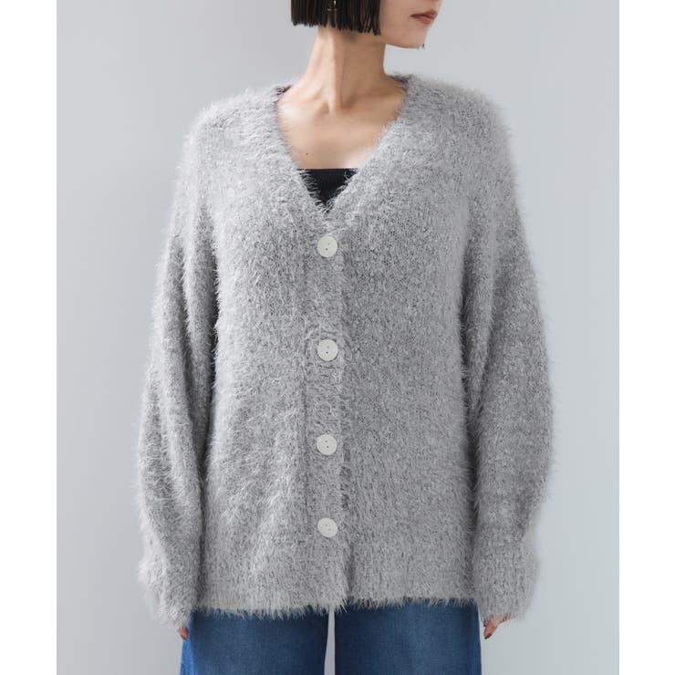 ポップコーンヤーンラメフェザーニットカーディガン/WEB限定FSサイズ | VIS  | 詳細画像33 