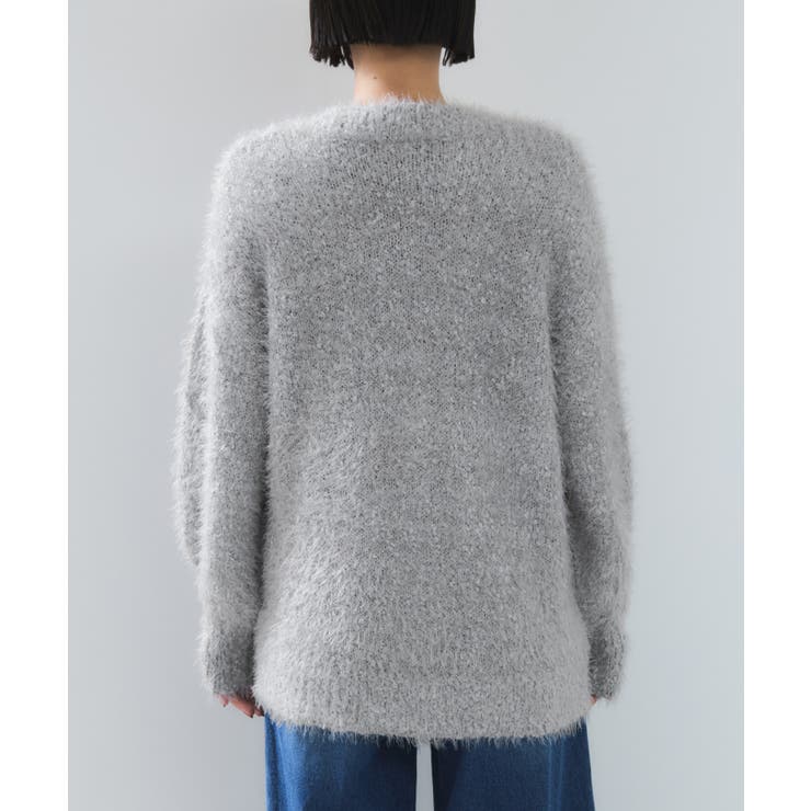ポップコーンヤーンラメフェザーニットカーディガン/WEB限定FSサイズ | VIS  | 詳細画像35 