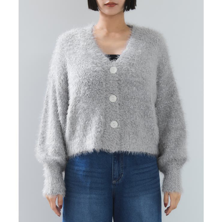 ポップコーンヤーンラメフェザーニットカーディガン/WEB限定FSサイズ | VIS  | 詳細画像40 