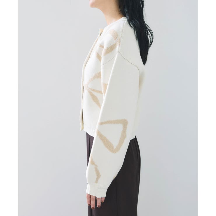 リボンモチーフジャガードカーディガン/イージーケア | VIS  | 詳細画像23 