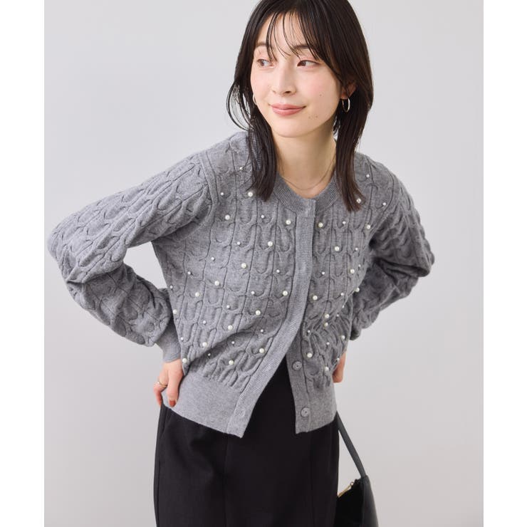 パールケーブルカーディガン | VIS  | 詳細画像13 