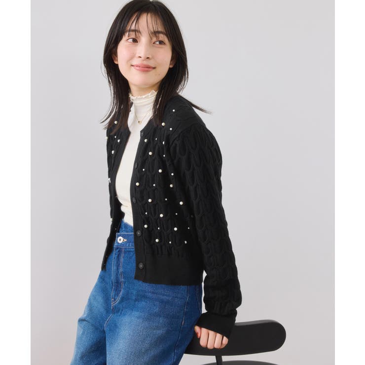 パールケーブルカーディガン | VIS  | 詳細画像19 