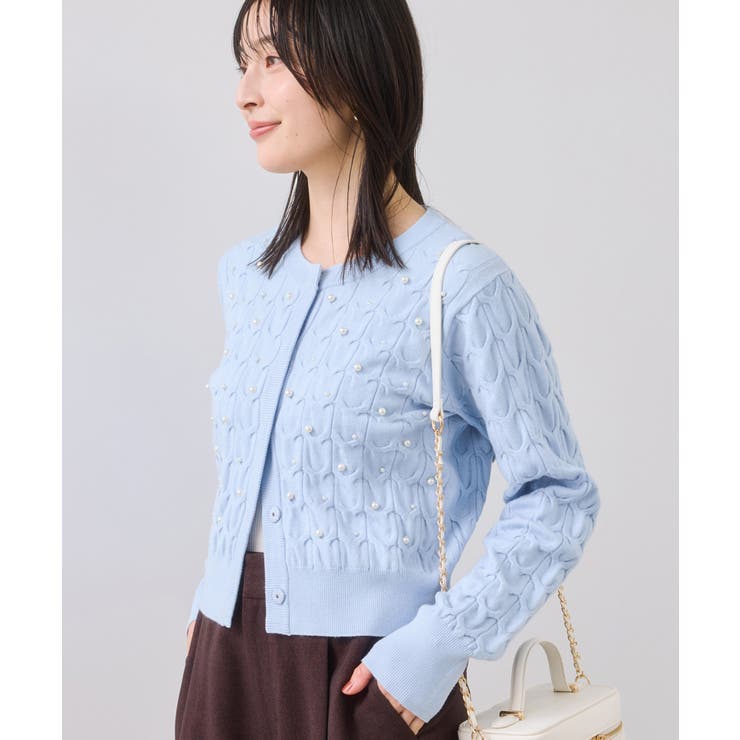 パールケーブルカーディガン | VIS  | 詳細画像23 