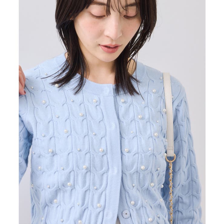 パールケーブルカーディガン | VIS  | 詳細画像25 