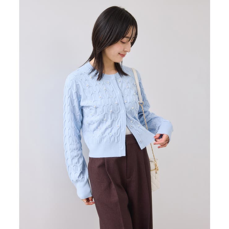 パールケーブルカーディガン | VIS  | 詳細画像26 