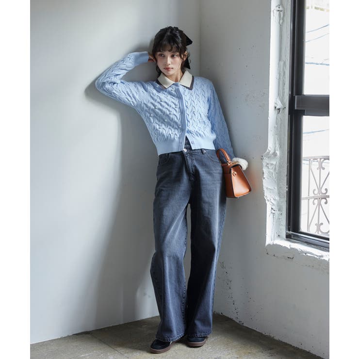 パールケーブルカーディガン | VIS  | 詳細画像3 