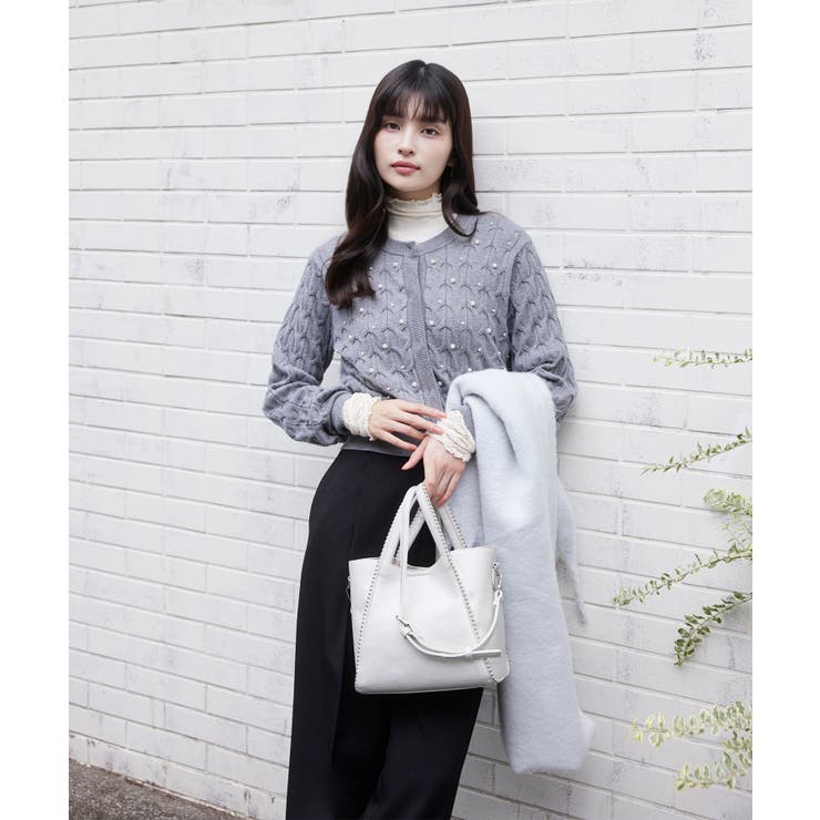 パールケーブルカーディガン | VIS  | 詳細画像8 