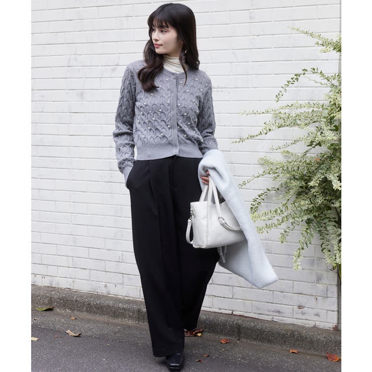 パールケーブルカーディガン | VIS  | 詳細画像9 