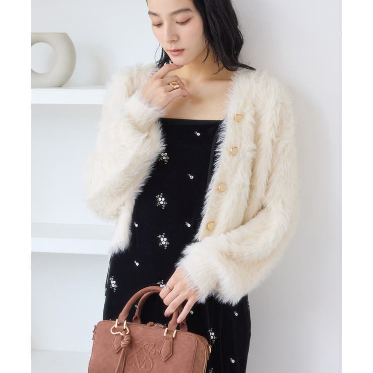 ラビットライクVネックカーディガン/イージーケア・WEB限定カラー | VIS  | 詳細画像11 