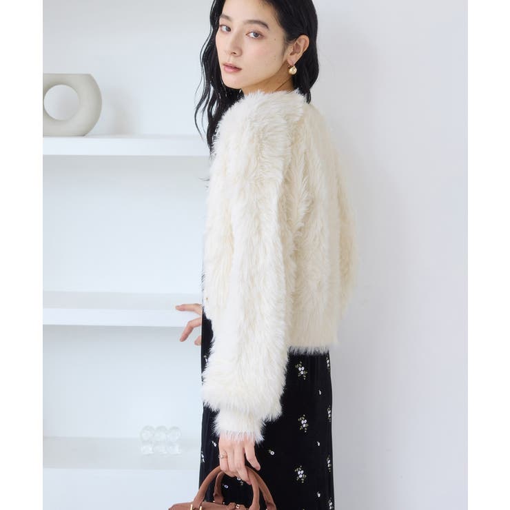 ラビットライクVネックカーディガン/イージーケア・WEB限定カラー | VIS  | 詳細画像12 