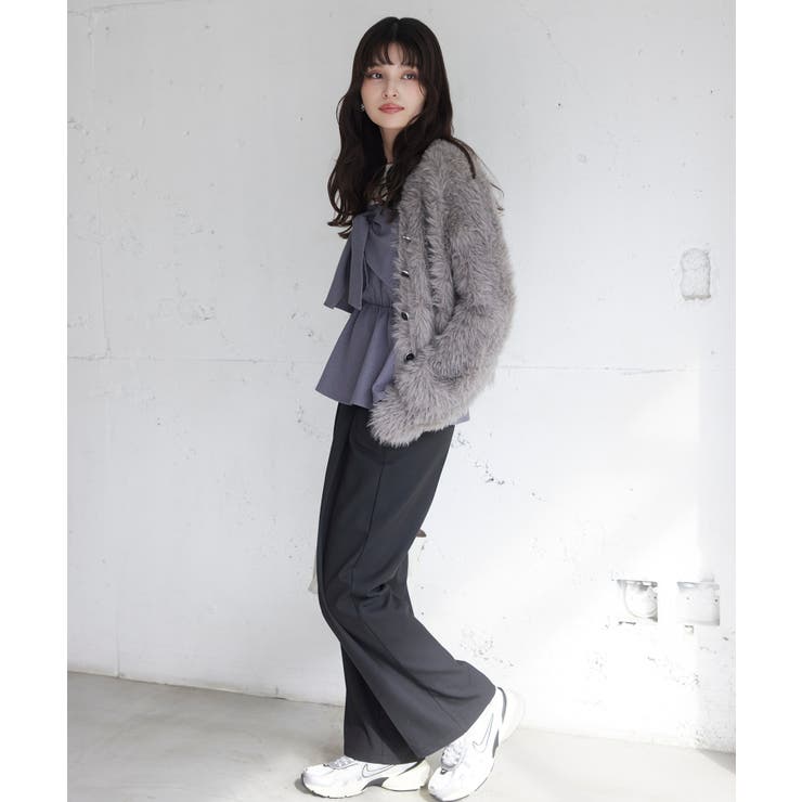 ラビットライクVネックカーディガン/イージーケア・WEB限定カラー | VIS  | 詳細画像2 