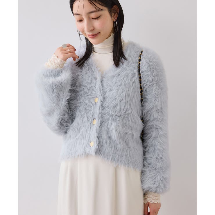 ラビットライクVネックカーディガン/イージーケア・WEB限定カラー | VIS  | 詳細画像24 