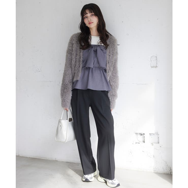 ラビットライクVネックカーディガン/イージーケア・WEB限定カラー | VIS  | 詳細画像3 