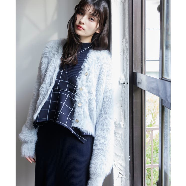 ラビットライクVネックカーディガン/イージーケア・WEB限定カラー | VIS  | 詳細画像5 