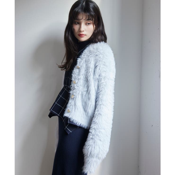 ラビットライクVネックカーディガン/イージーケア・WEB限定カラー | VIS  | 詳細画像6 