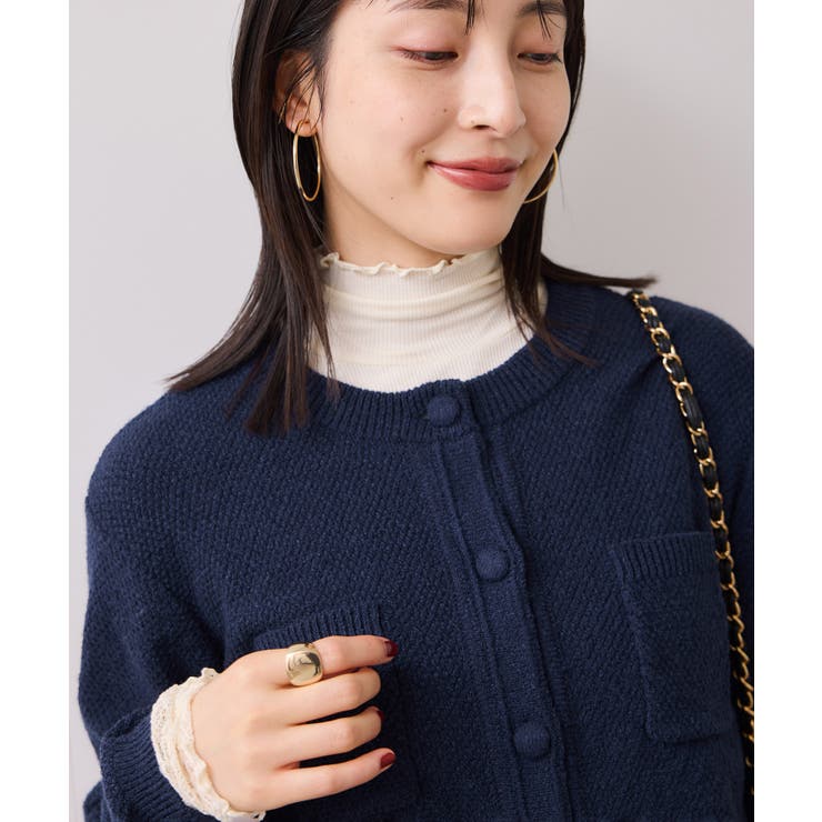 くるみ釦ニットカーディガン | VIS  | 詳細画像21 