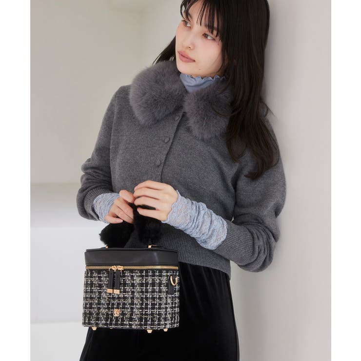 衿ファー取り外しカーディガン | VIS  | 詳細画像25 