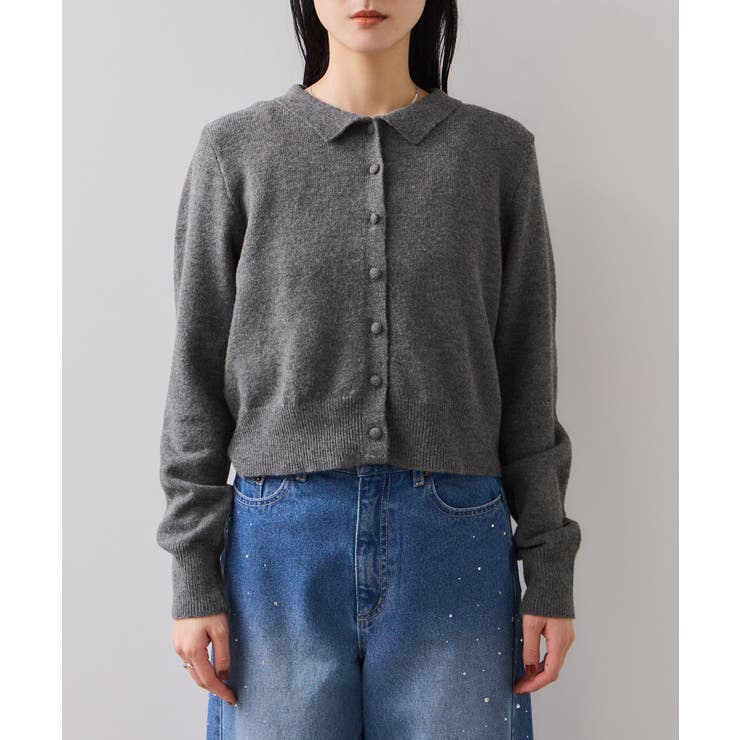 衿ファー取り外しカーディガン | VIS  | 詳細画像28 