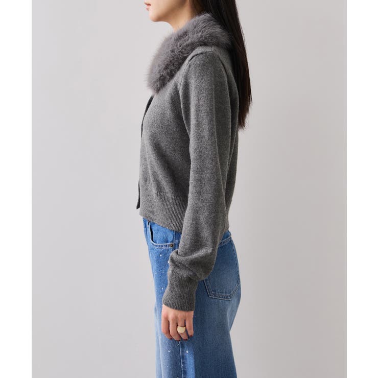 衿ファー取り外しカーディガン | VIS  | 詳細画像29 