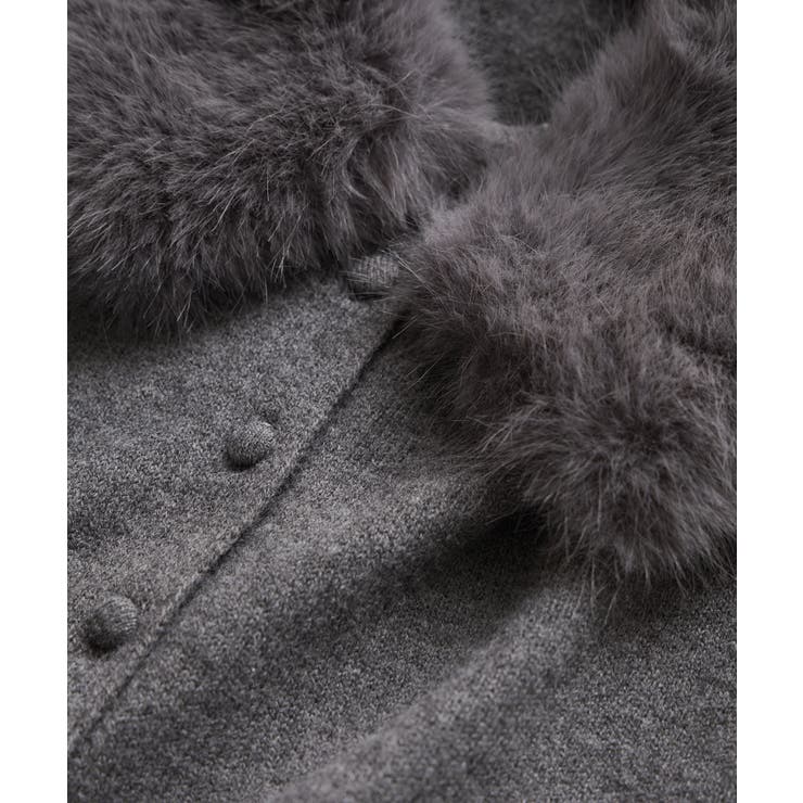 衿ファー取り外しカーディガン | VIS  | 詳細画像39 