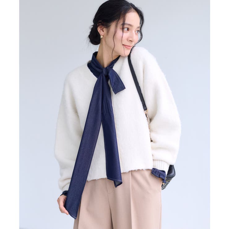 チェックアソートシャギーニットカーディガン/セットアップ対応 | VIS  | 詳細画像12 