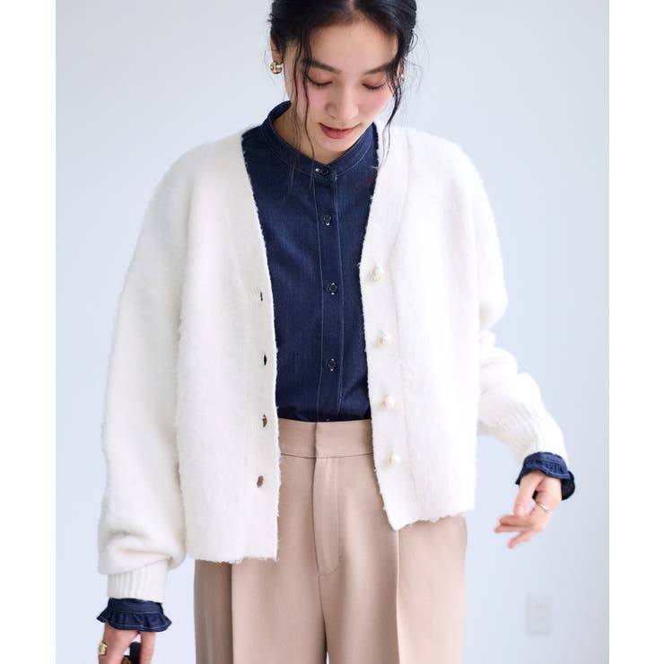 チェックアソートシャギーニットカーディガン/セットアップ対応 | VIS  | 詳細画像15 