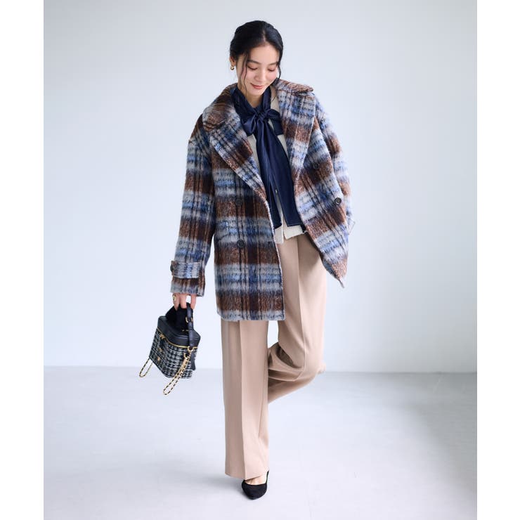 チェックアソートシャギーニットカーディガン/セットアップ対応 | VIS  | 詳細画像16 