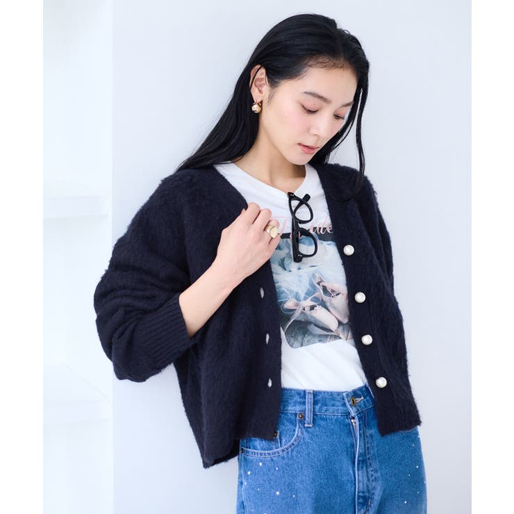 チェックアソートシャギーニットカーディガン/セットアップ対応 | VIS  | 詳細画像19 