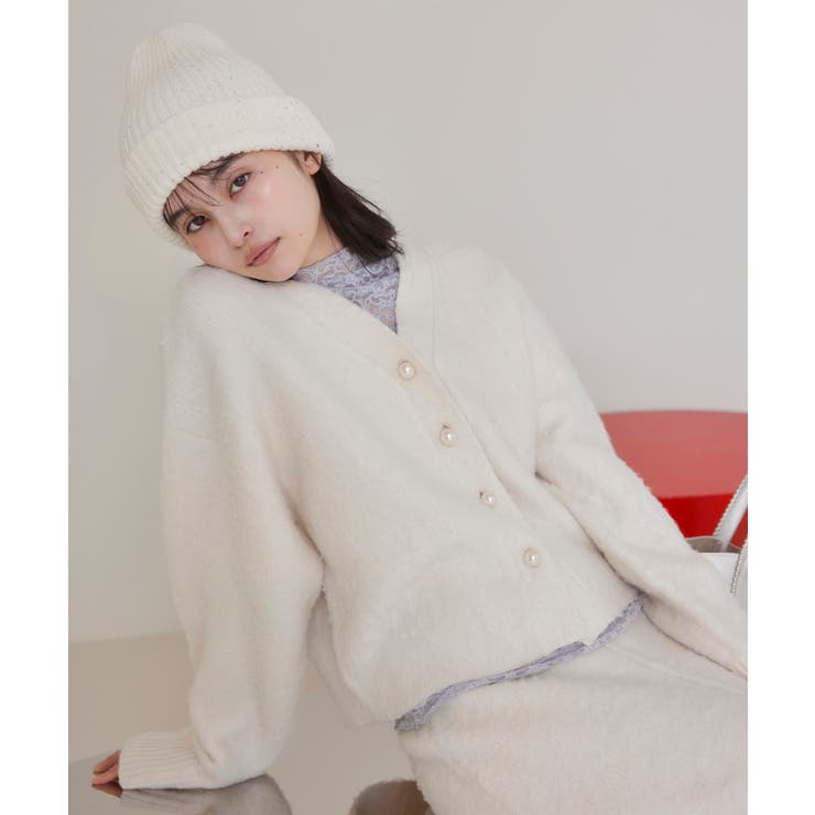 チェックアソートシャギーニットカーディガン/セットアップ対応 | VIS  | 詳細画像25 