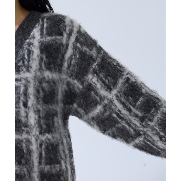 チェックアソートシャギーニットカーディガン/セットアップ対応 | VIS  | 詳細画像30 