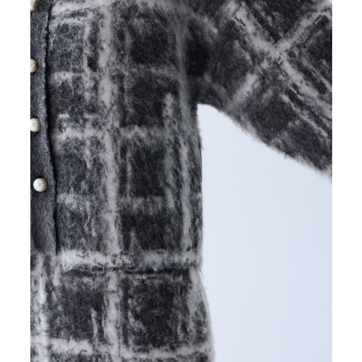 チェックアソートシャギーニットカーディガン/セットアップ対応 | VIS  | 詳細画像31 