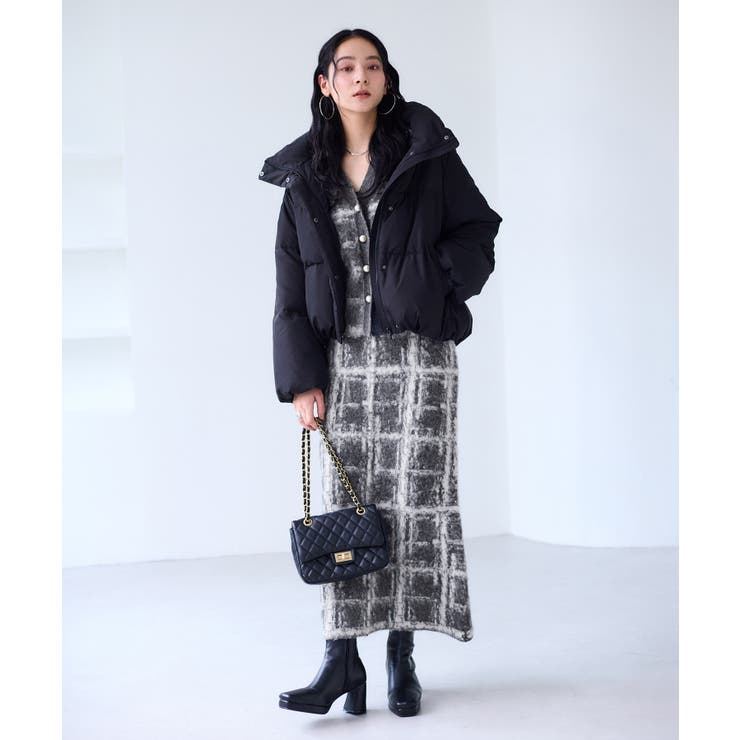 チェックアソートシャギーニットカーディガン/セットアップ対応 | VIS  | 詳細画像9 