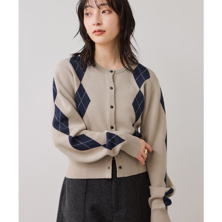 アーガイルカーディガン | VIS  | 詳細画像1 