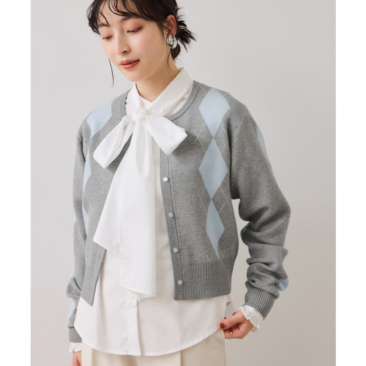 アーガイルカーディガン | VIS  | 詳細画像11 