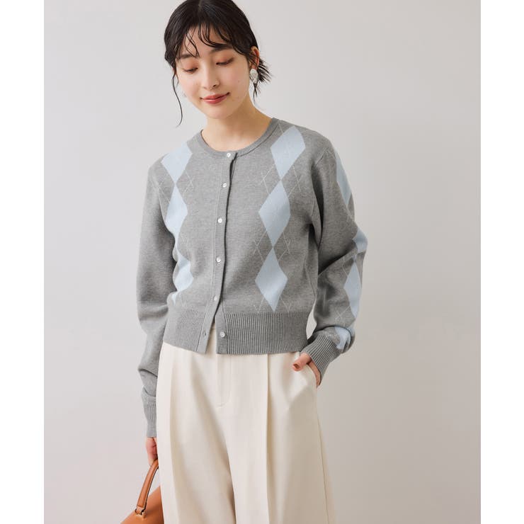 アーガイルカーディガン | VIS  | 詳細画像13 