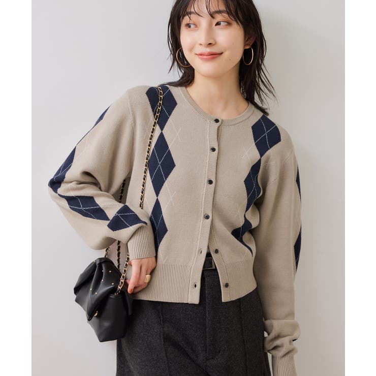 アーガイルカーディガン | VIS  | 詳細画像3 