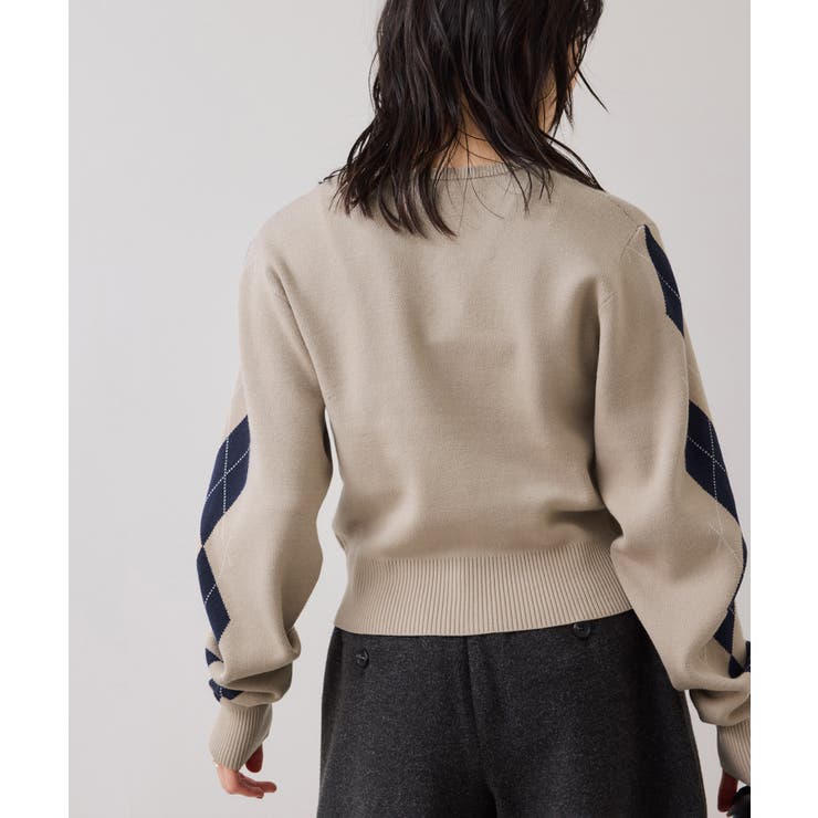 アーガイルカーディガン | VIS  | 詳細画像4 