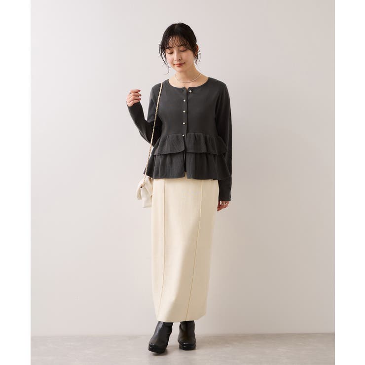 ティアードペプラムニットカーディガン | VIS  | 詳細画像12 