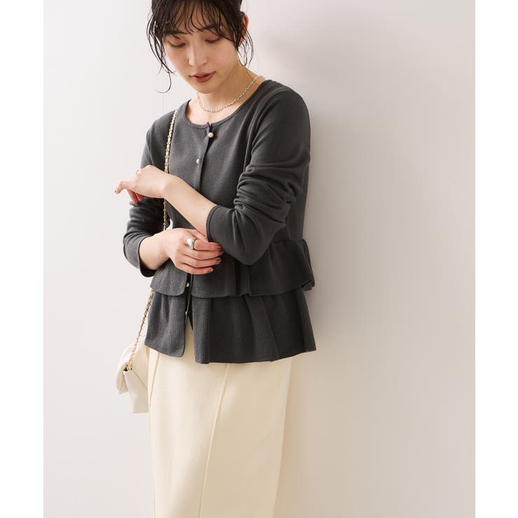 ティアードペプラムニットカーディガン | VIS  | 詳細画像16 