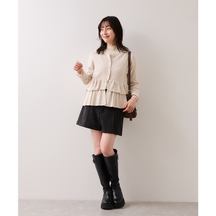 ティアードペプラムニットカーディガン | VIS  | 詳細画像17 