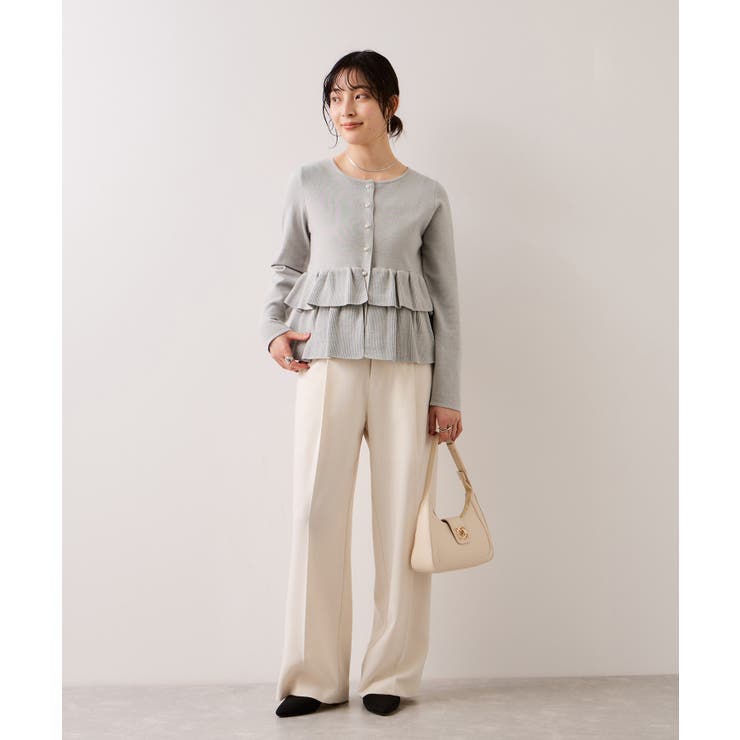 ティアードペプラムニットカーディガン | VIS  | 詳細画像2 