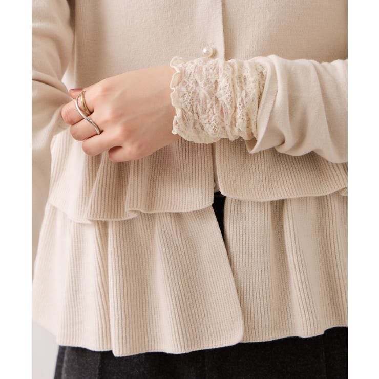 ティアードペプラムニットカーディガン | VIS  | 詳細画像20 