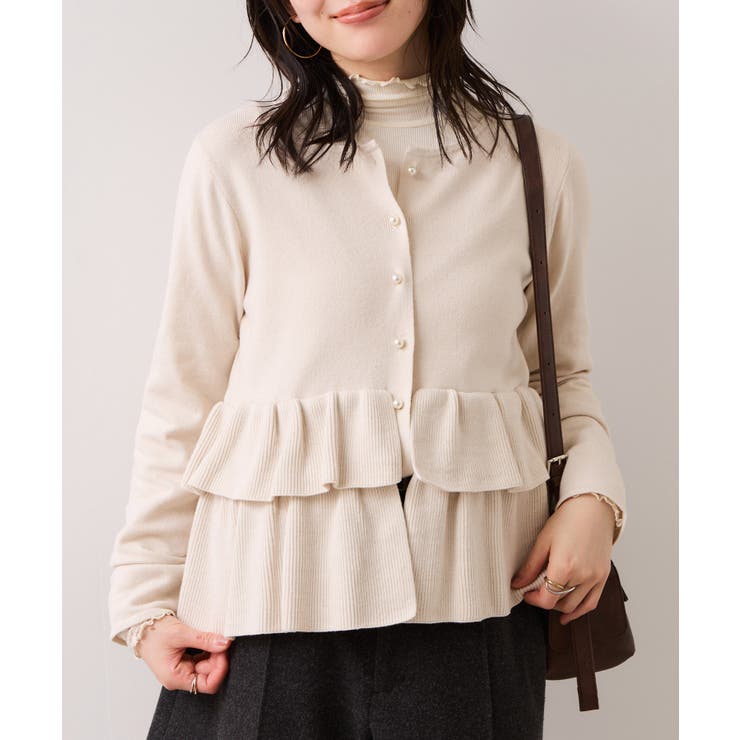 ティアードペプラムニットカーディガン | VIS  | 詳細画像21 