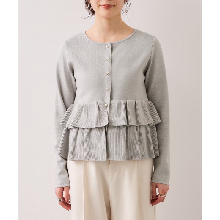 ティアードペプラムニットカーディガン | VIS  | 詳細画像25 