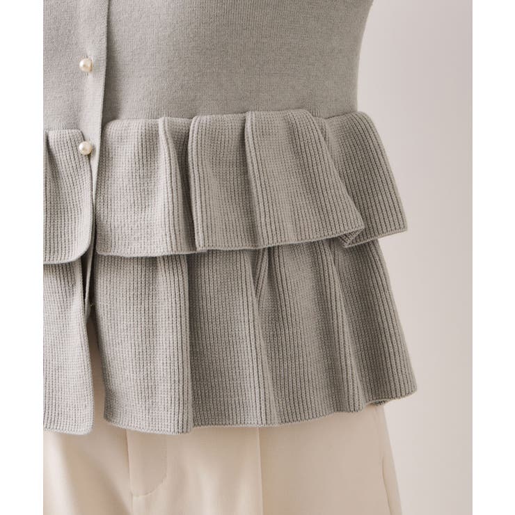 ティアードペプラムニットカーディガン | VIS  | 詳細画像31 