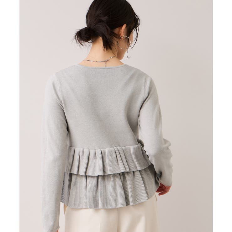 ティアードペプラムニットカーディガン | VIS  | 詳細画像4 