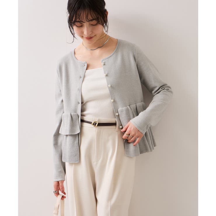 ティアードペプラムニットカーディガン | VIS  | 詳細画像5 