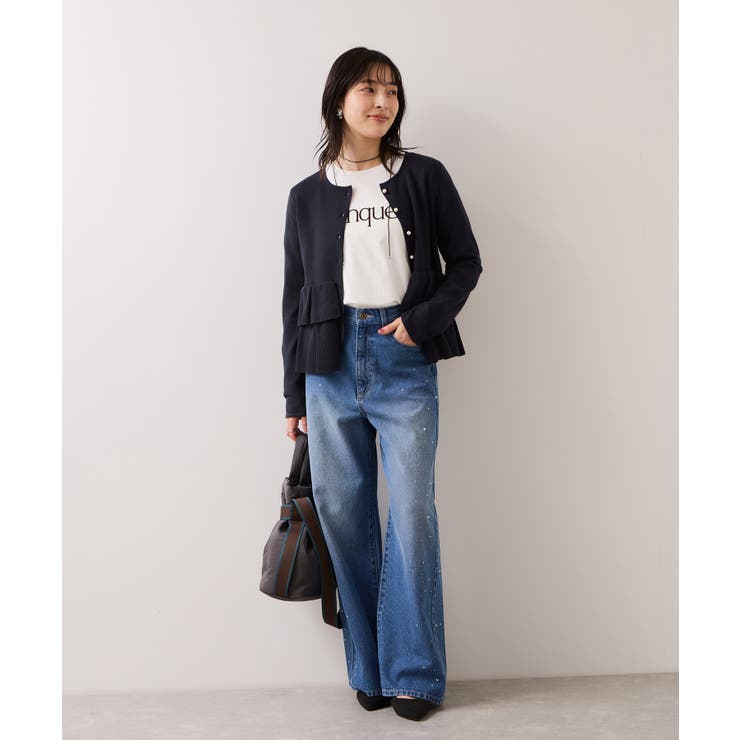 ティアードペプラムニットカーディガン | VIS  | 詳細画像7 