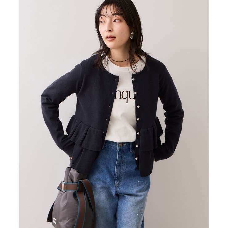 ティアードペプラムニットカーディガン | VIS  | 詳細画像8 