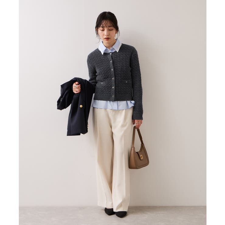 モールベロアケーブルカーディガントップス/イージーケア | VIS  | 詳細画像12 